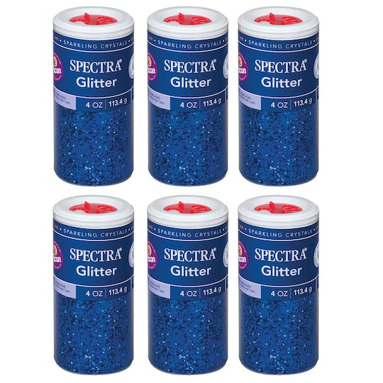 Spectra Glitter 4oz. Blue, 6ct.